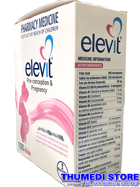 elevit cho bà bầu 3 tháng đầu