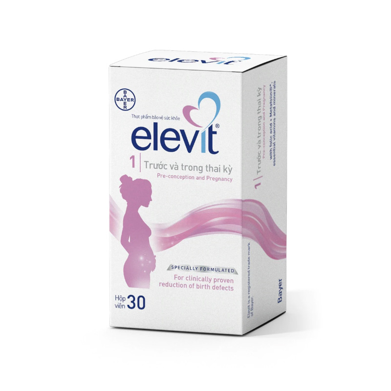 Elevit bayer vi-ta-min tổng hợp cho chị em hộp vỉ x viên Elevit bayer vitamin tổng thích hợp cho mẹ hộp vỉ x viên