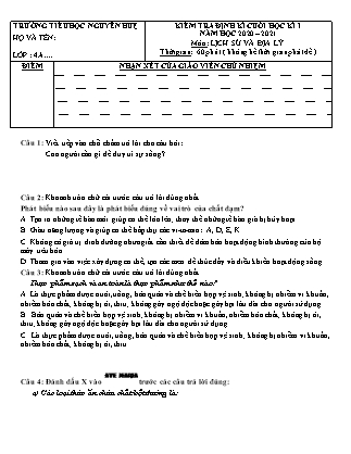 môn địa lý không có vai trò nào sau đây